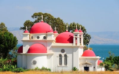 Israel die griechisch-orthodoxe Kirche der sieben Apostel Kapernaum